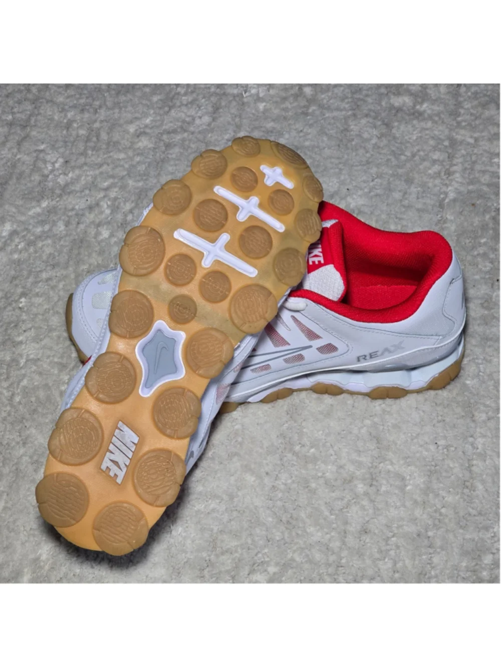 Men's Nike Reax Training Sneakers White and Red